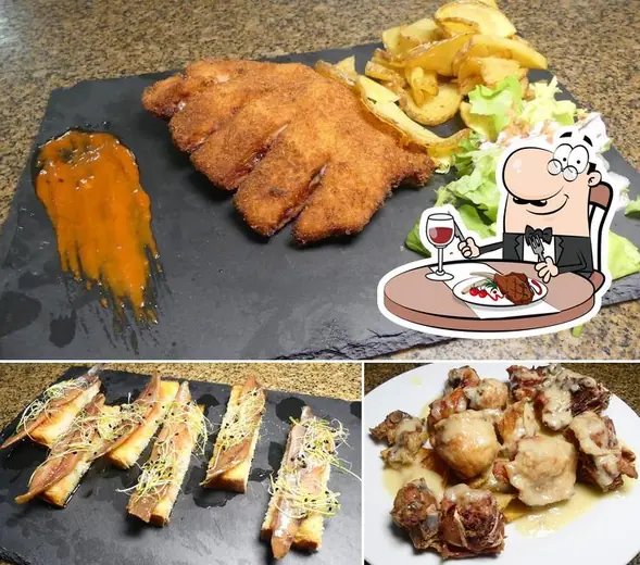 Carnes, guisos y platos en pizarra de Alma Sevillana